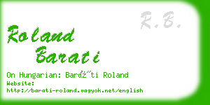 roland barati business card